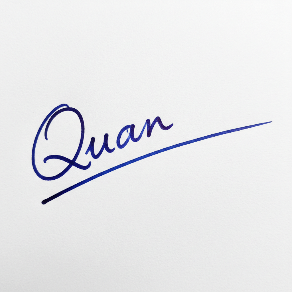 Mẫu chữ ký tên Quân số 3