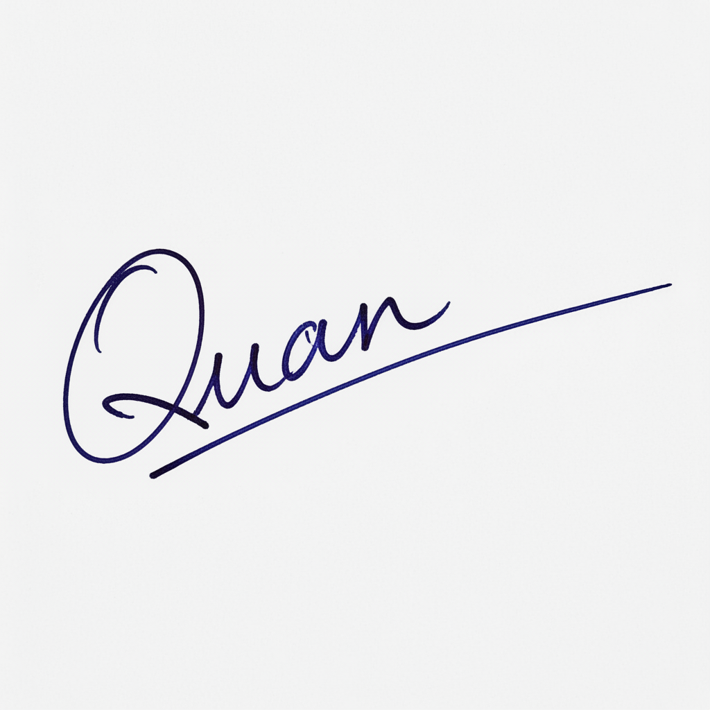 Mẫu chữ ký tên Quân số 4