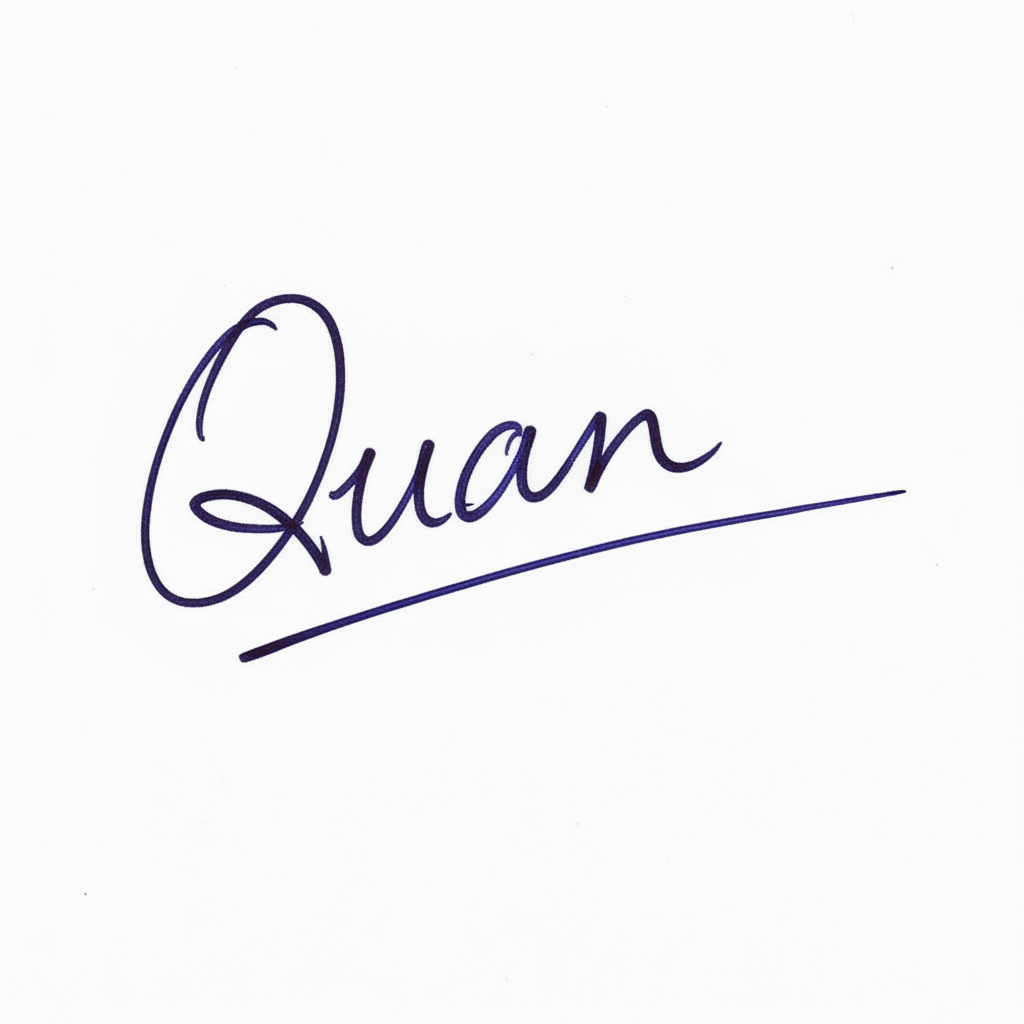 Mẫu chữ ký tên Quân số 4