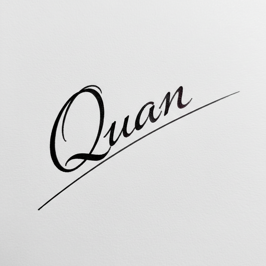 Chữ Ký Mẫu Tên Quân: Nghệ Thuật Tạo Dấu Ấn Riêng Biệt và Phong Thủy May Mắn Mẫu chữ ký tên Quân số 5