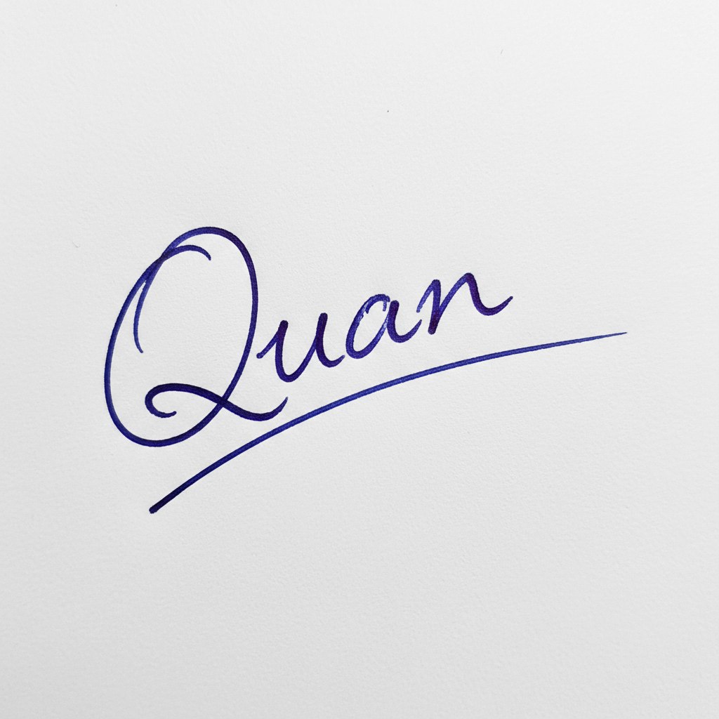 Mẫu chữ ký tên Quân số 6