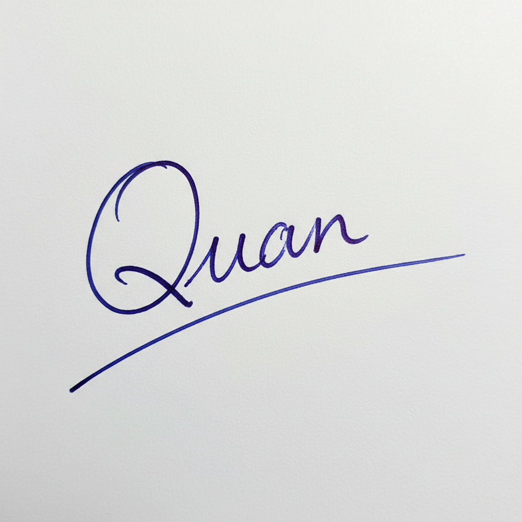 Mẫu chữ ký tên Quân số 6