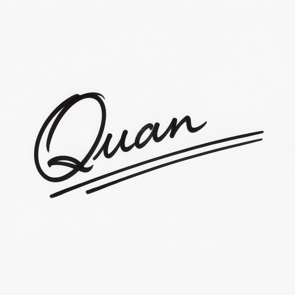 Mẫu chữ ký tên Quân số 7