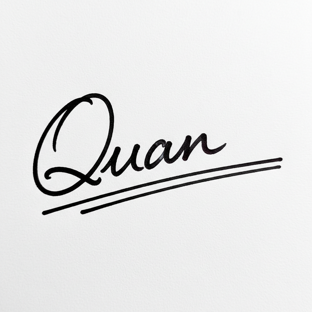 Mẫu chữ ký tên Quân số 7