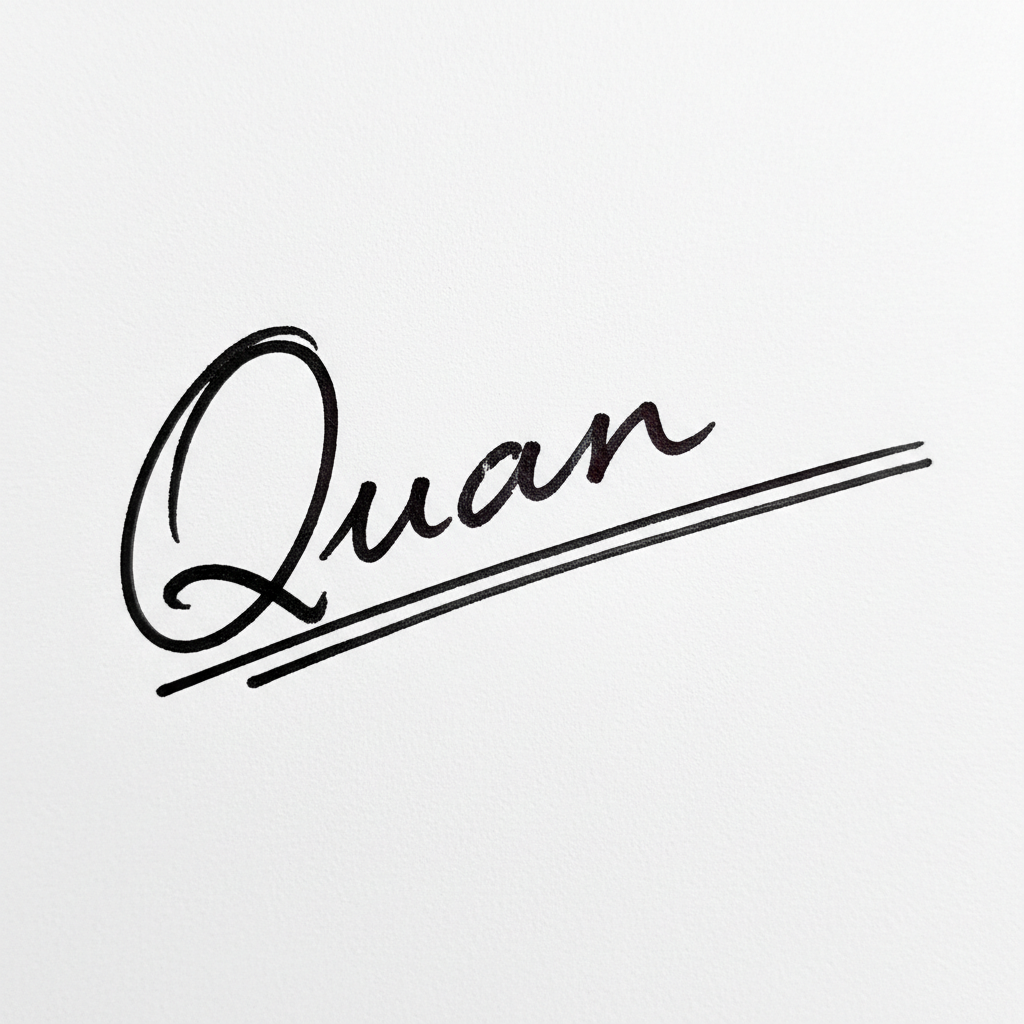 Chữ Ký Mẫu Tên Quân: Nghệ Thuật Tạo Dấu Ấn Riêng Biệt và Phong Thủy May Mắn Mẫu chữ ký tên Quân số 7