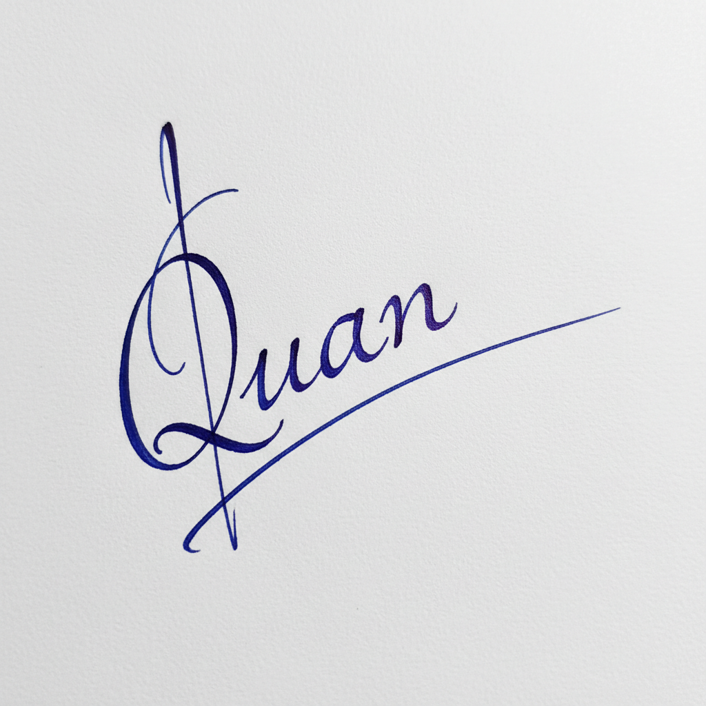 Mẫu chữ ký tên Quân số 8