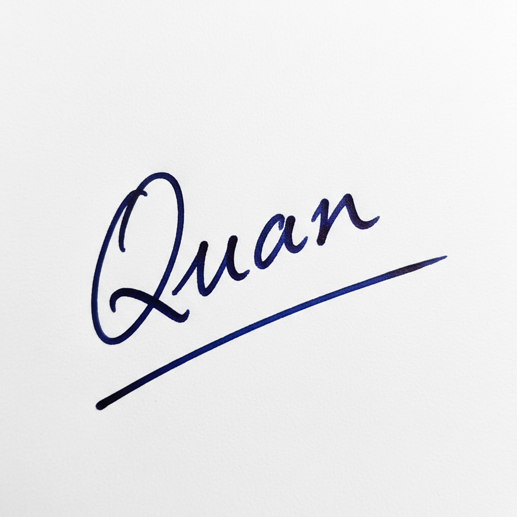 Mẫu chữ ký tên Quân số 9