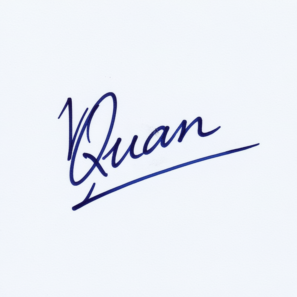 Mẫu chữ ký tên Quân số 9