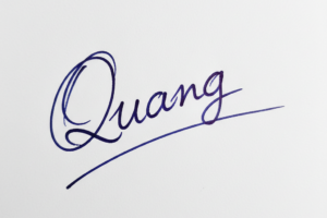 Mẫu chữ ký tên Quang số 1