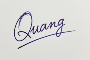Mẫu chữ ký tên Quang số 1