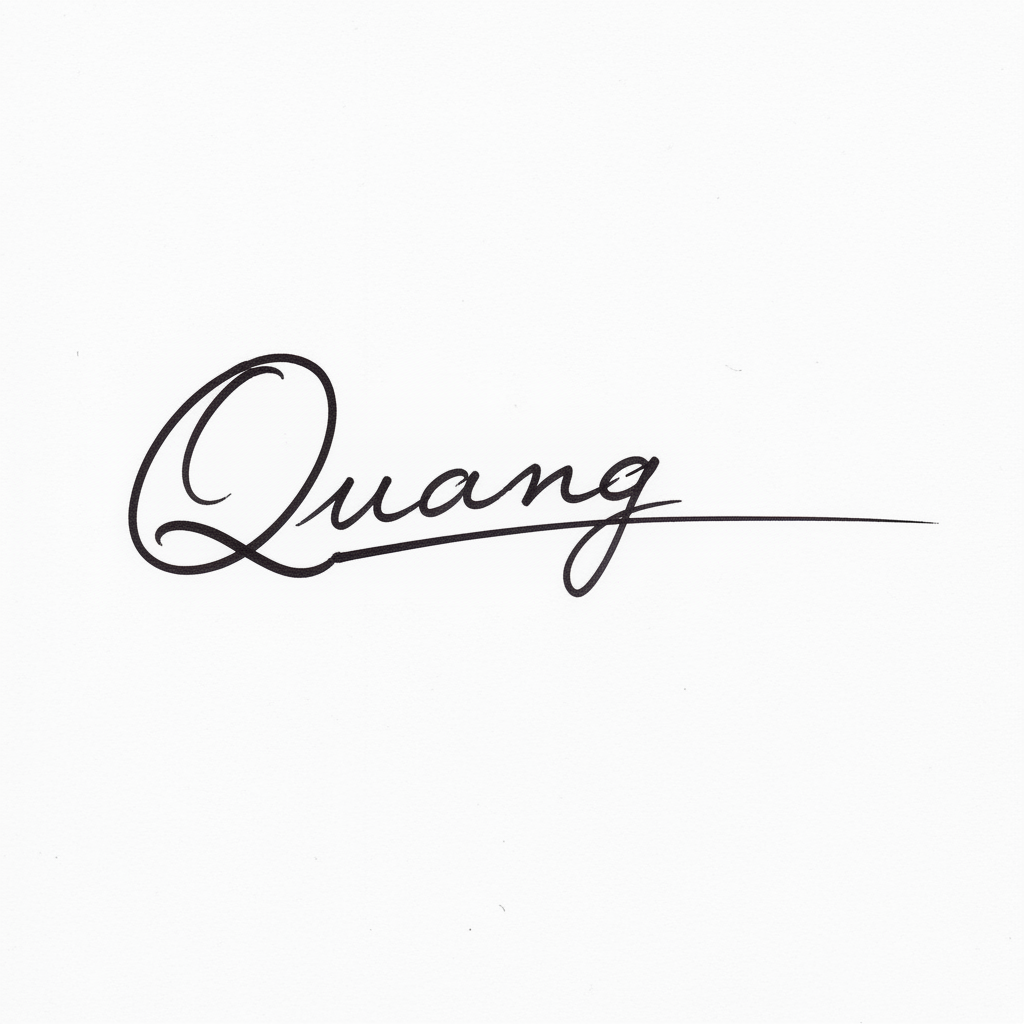 Mẫu chữ ký tên Quang số 10