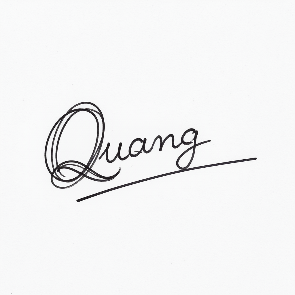 Mẫu chữ ký tên Quang số 2