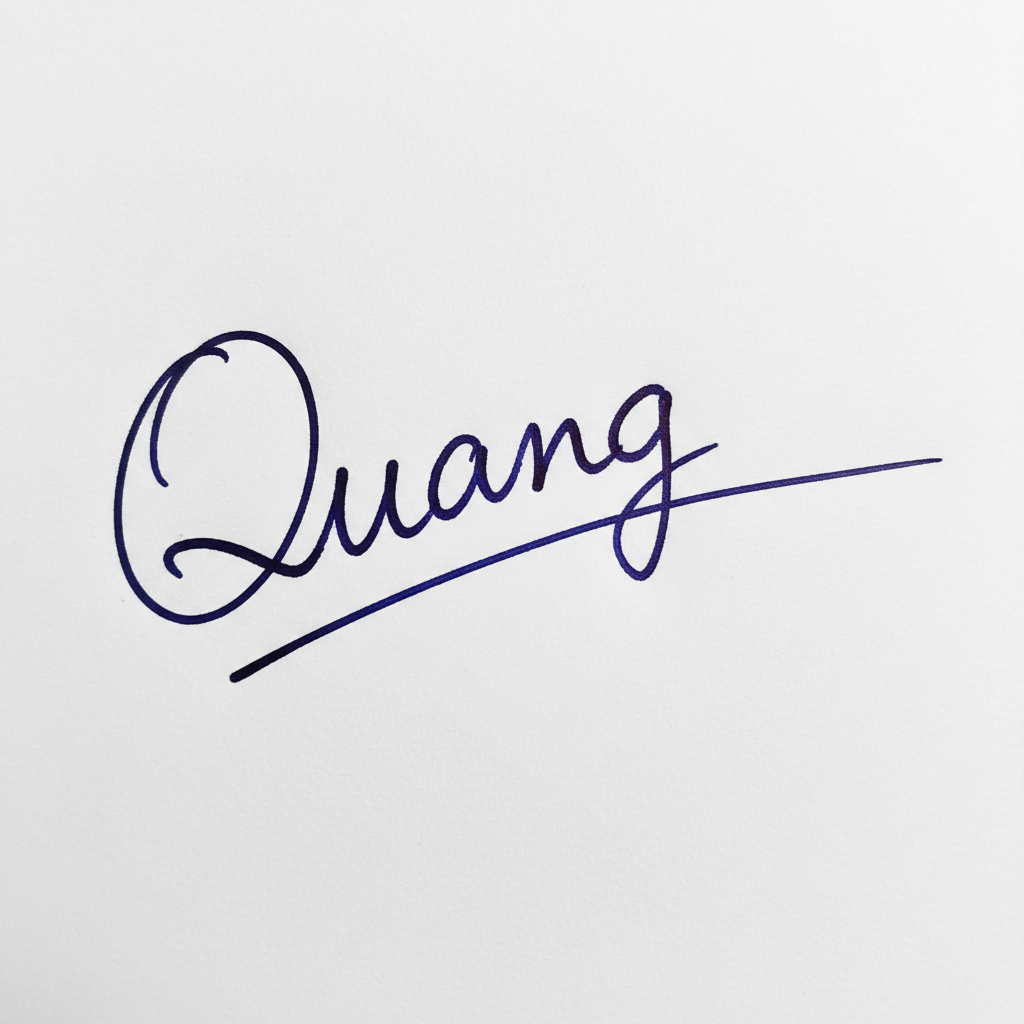 Mẫu chữ ký tên Quang