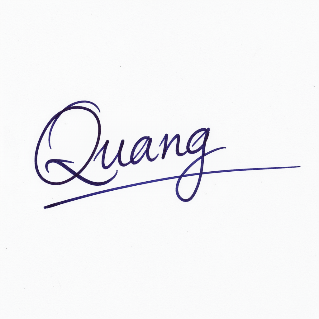 Mẫu chữ ký tên Quang số 4