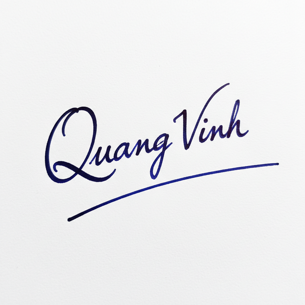 Mẫu chữ ký tên Quang Vinh số 1
