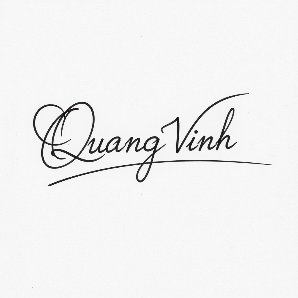 Mẫu chữ ký tên Quang Vinh số 10