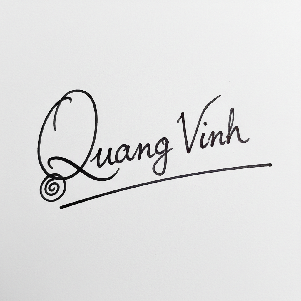 Mẫu chữ ký tên Quang Vinh số 2