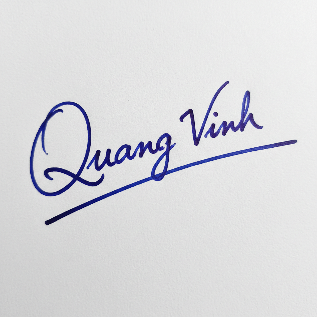 Mẫu chữ ký tên Quang Vinh số 3