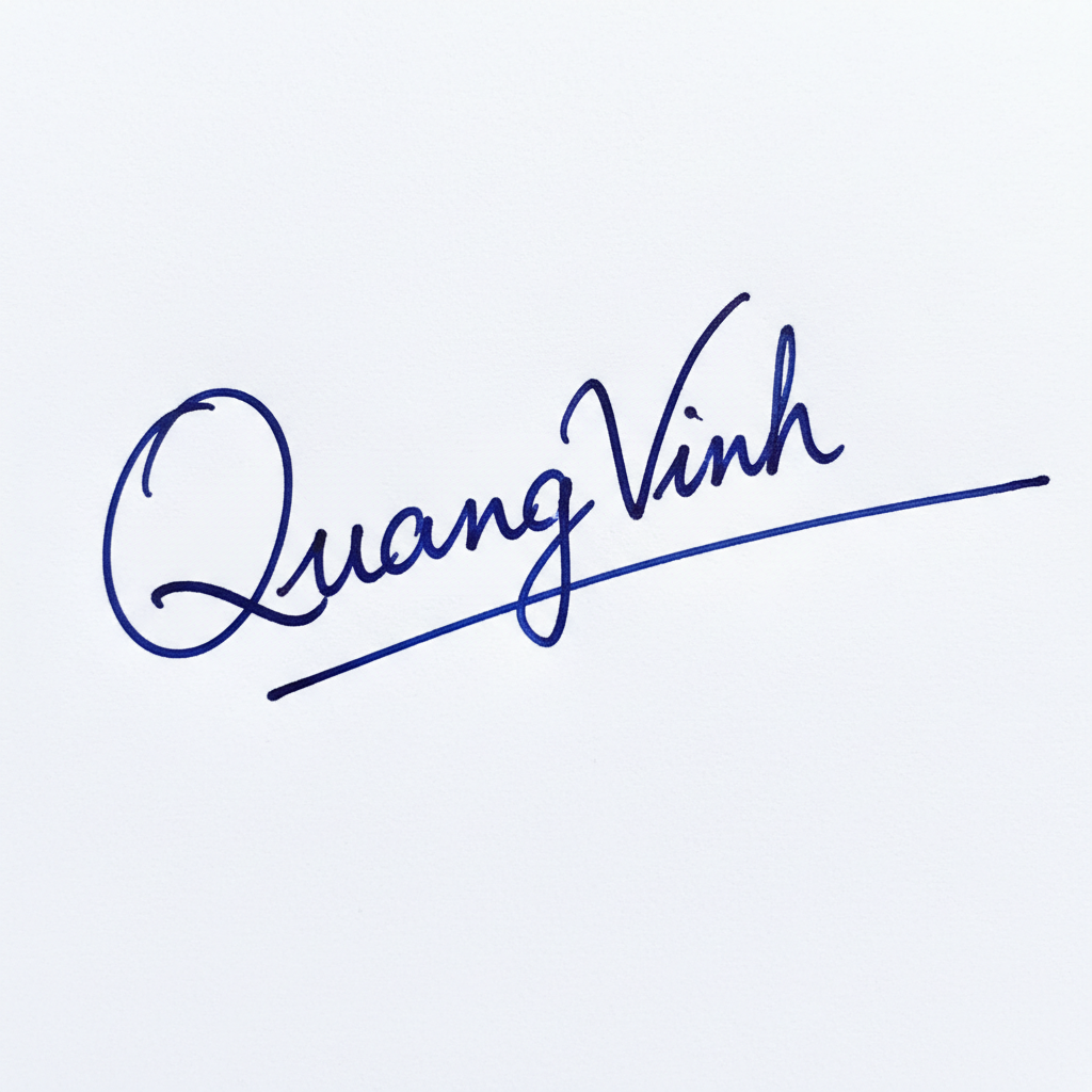 Mẫu chữ ký tên Quang Vinh số 4