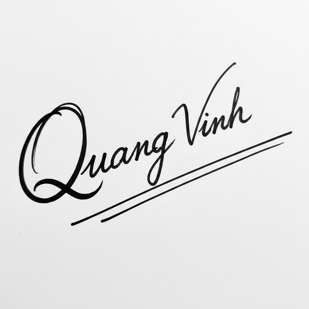 Mẫu chữ ký tên Quang Vinh số 7