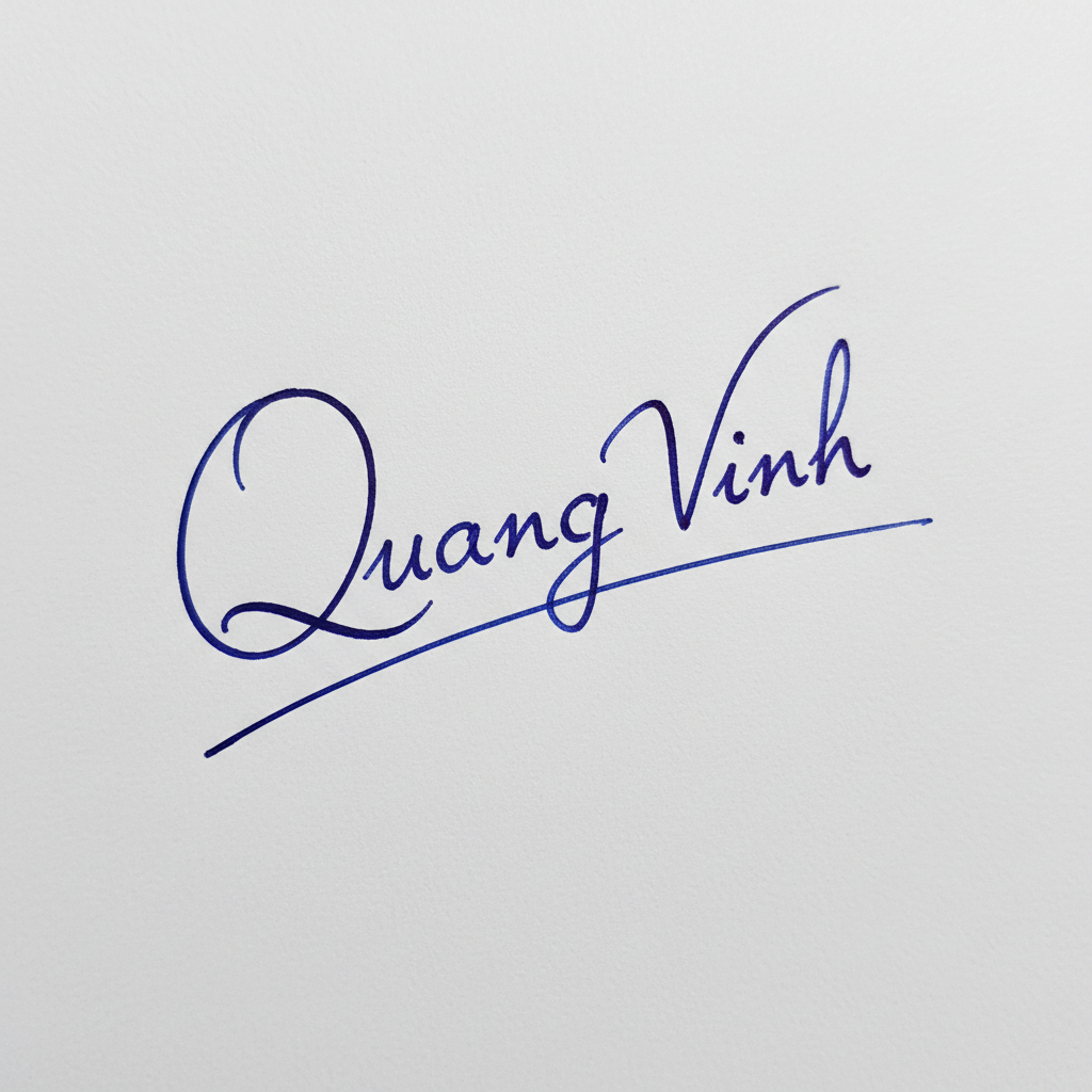 Mẫu chữ ký tên Quang Vinh số 8