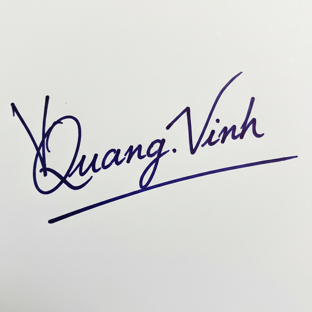 Mẫu chữ ký tên Quang Vinh số 9