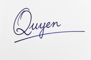 Mẫu chữ ký tên Quyên số 1