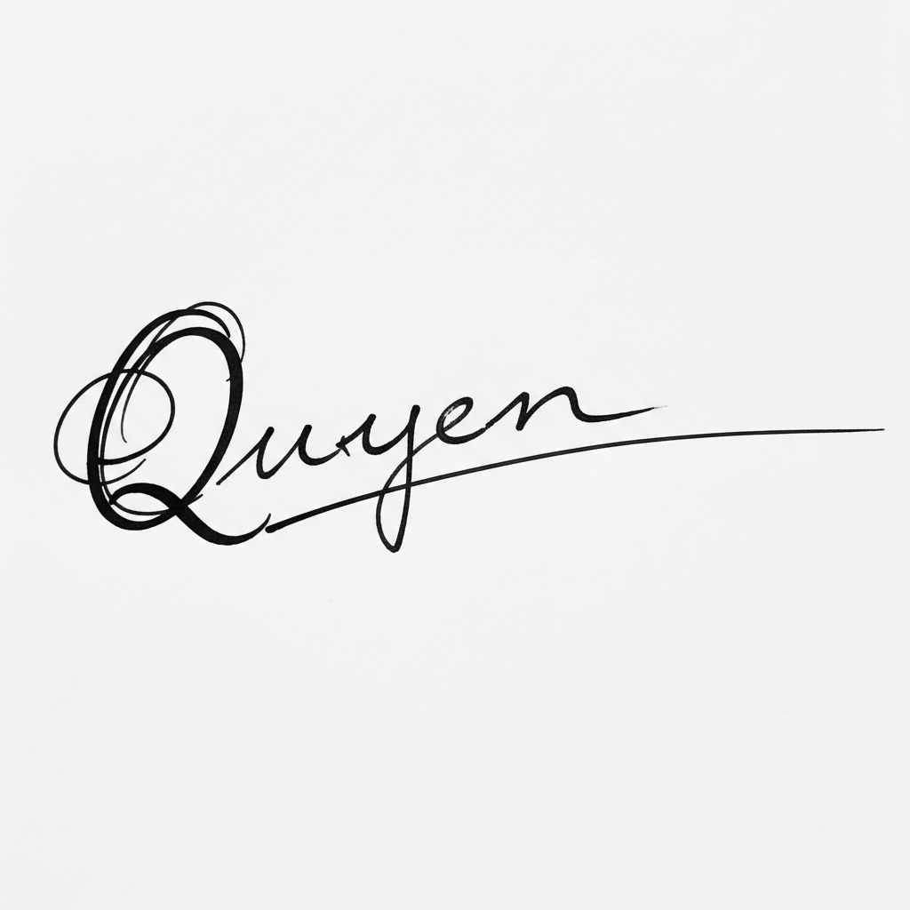 Mẫu chữ ký tên Quyên số 10