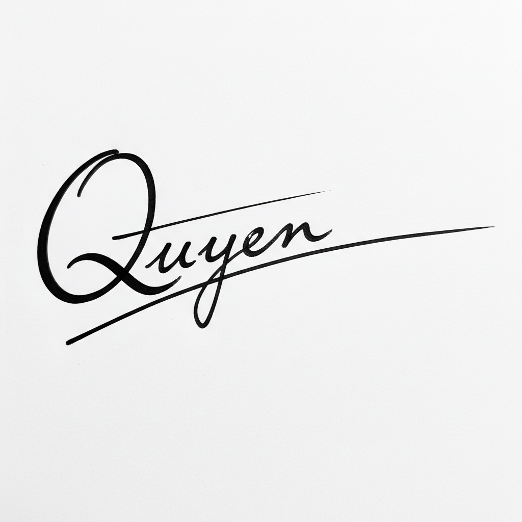 Mẫu chữ ký tên Quyên số 10