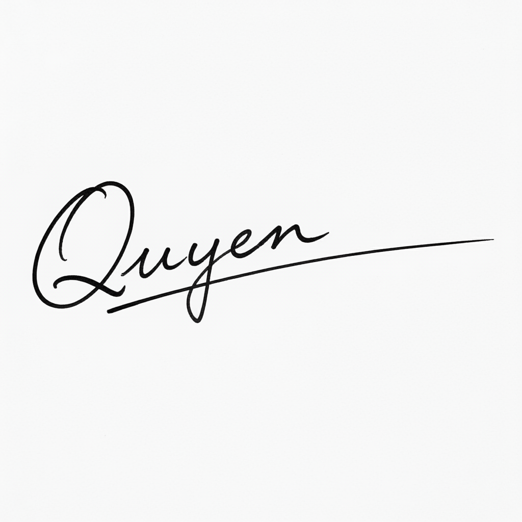 Mẫu chữ ký tên Quyên số 10