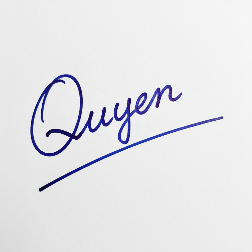 Mẫu chữ ký tên Quyên số 3