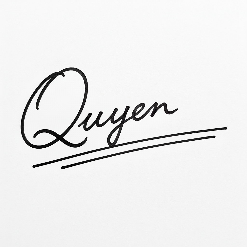 Mẫu chữ ký tên Quyên số 7