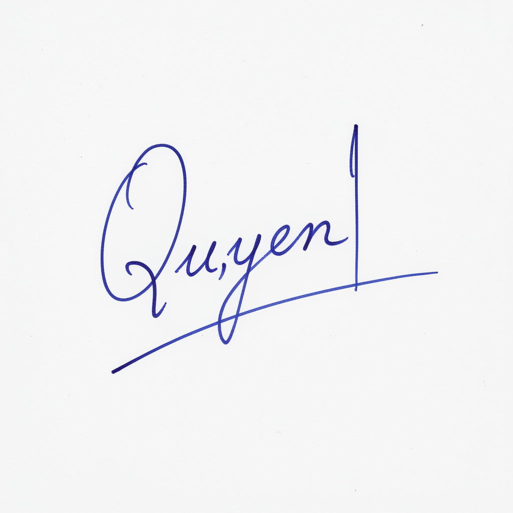 Mẫu chữ ký tên Quyên số 8