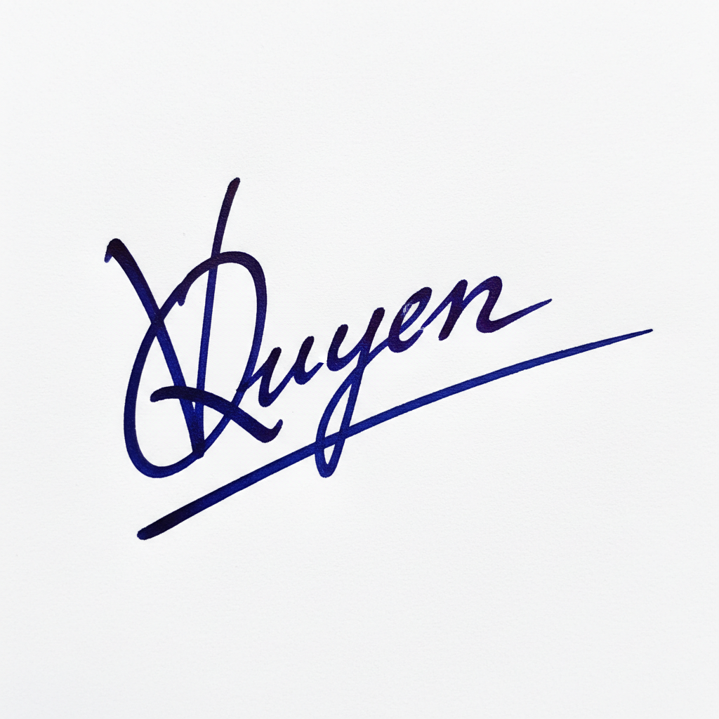 Mẫu chữ ký tên Quyên số 9