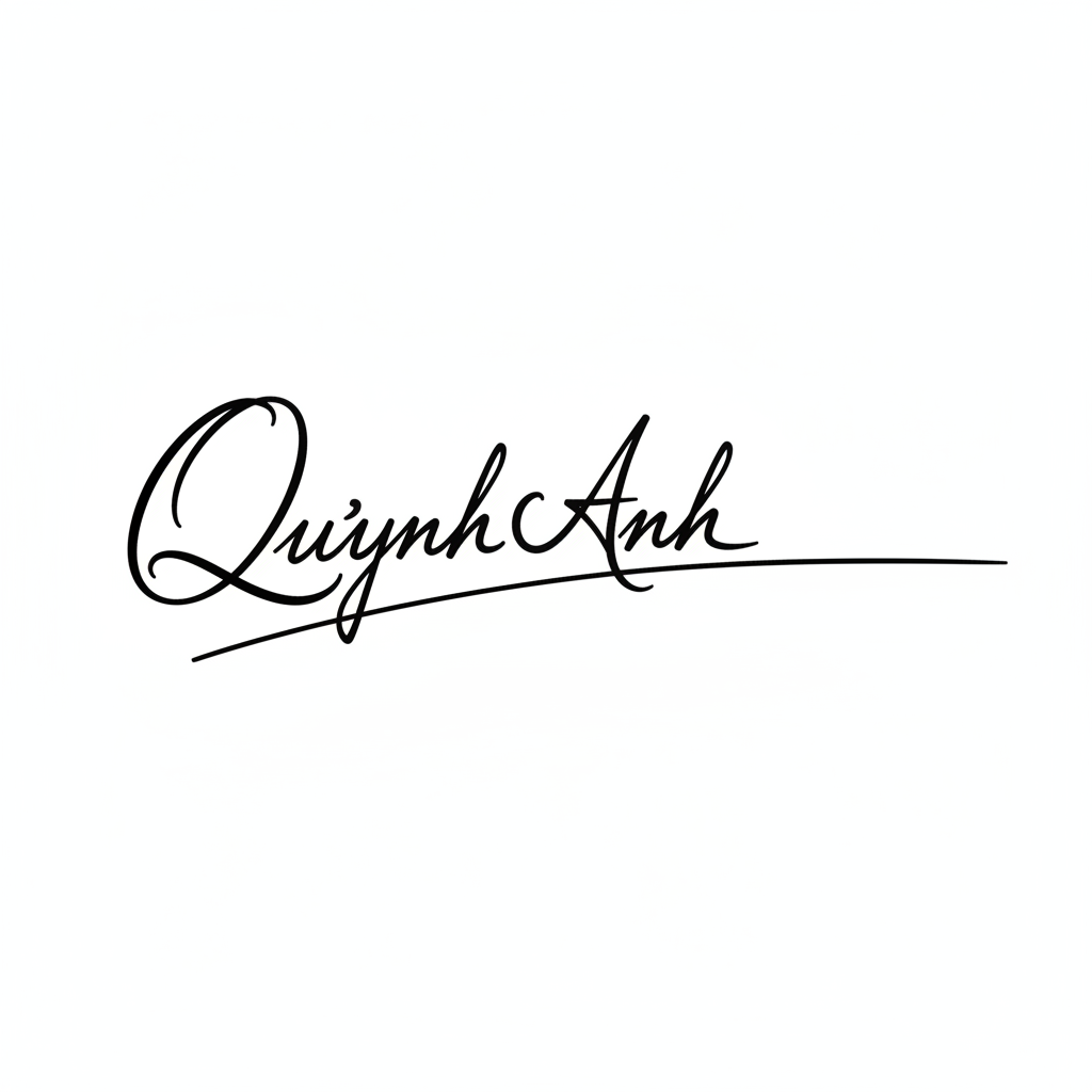 Mẫu chữ ký tên Quỳnh Anh số 10