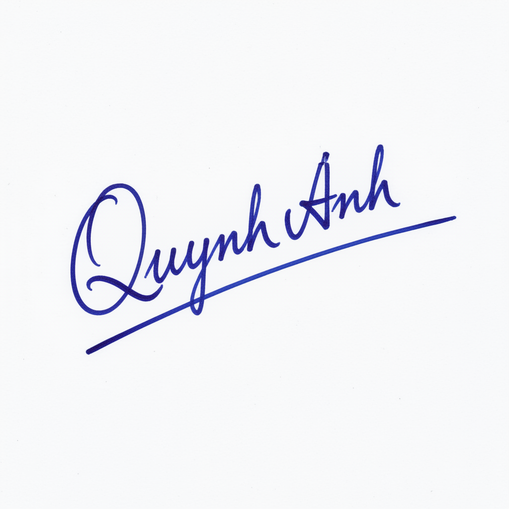 Mẫu chữ ký tên Quỳnh Anh số 3