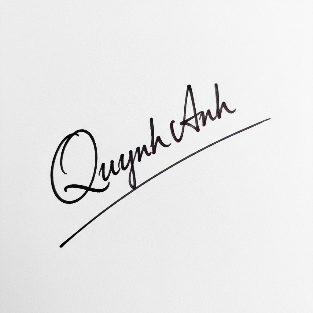 Mẫu chữ ký tên Quỳnh Anh số 5