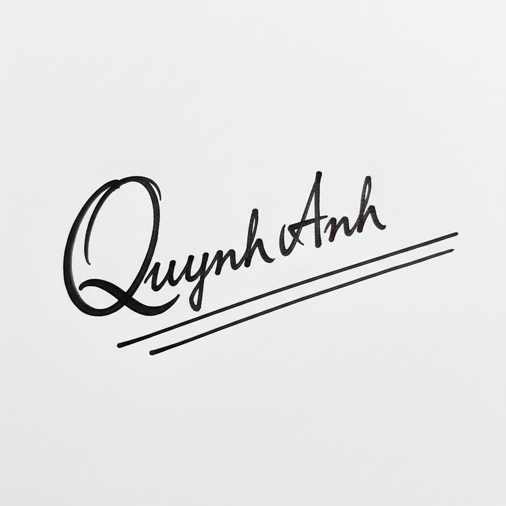 Mẫu chữ ký tên Quỳnh Anh số 7