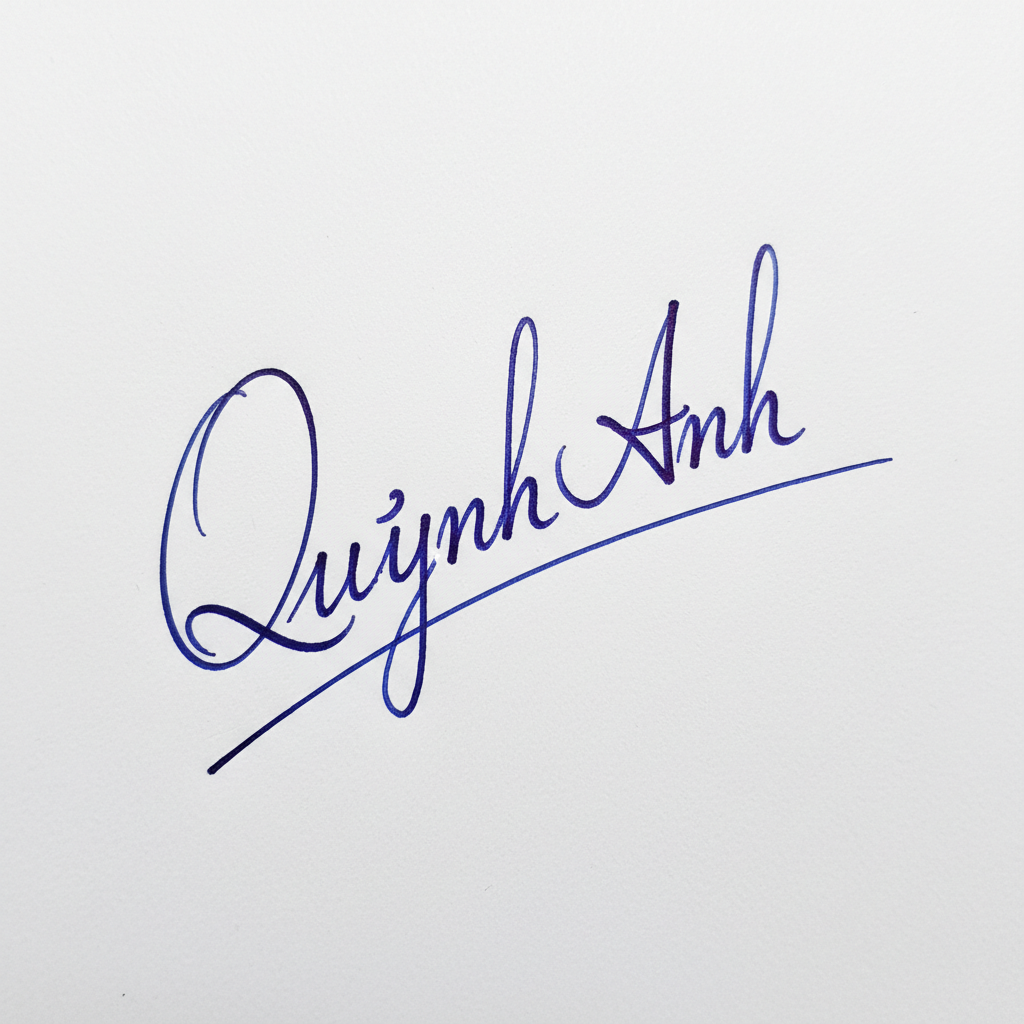 Mẫu chữ ký tên Quỳnh Anh số 8