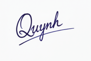 Mẫu chữ ký tên Quỳnh số 1