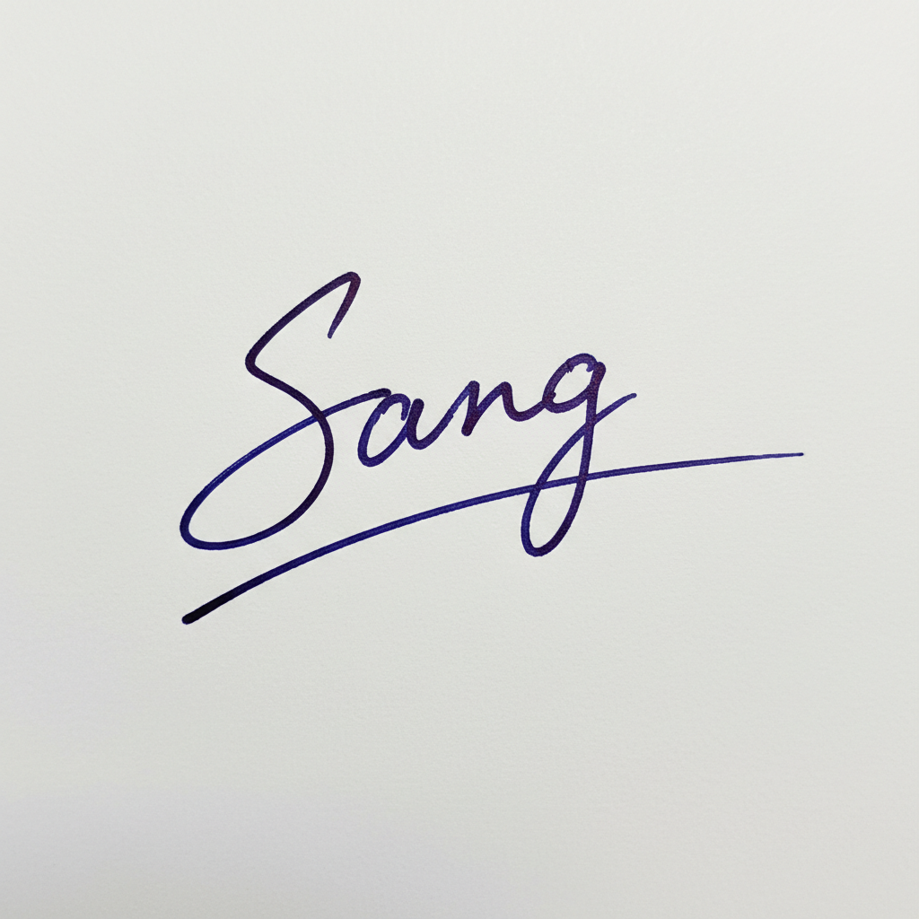 Mẫu chữ ký tên Sang số 1