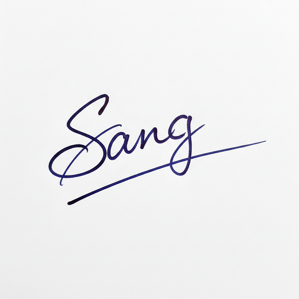 Chữ Ký Mẫu Tên Sang: Nâng Tầm Đẳng Cấp và Vận Mệnh Mẫu chữ ký tên Sang số 4