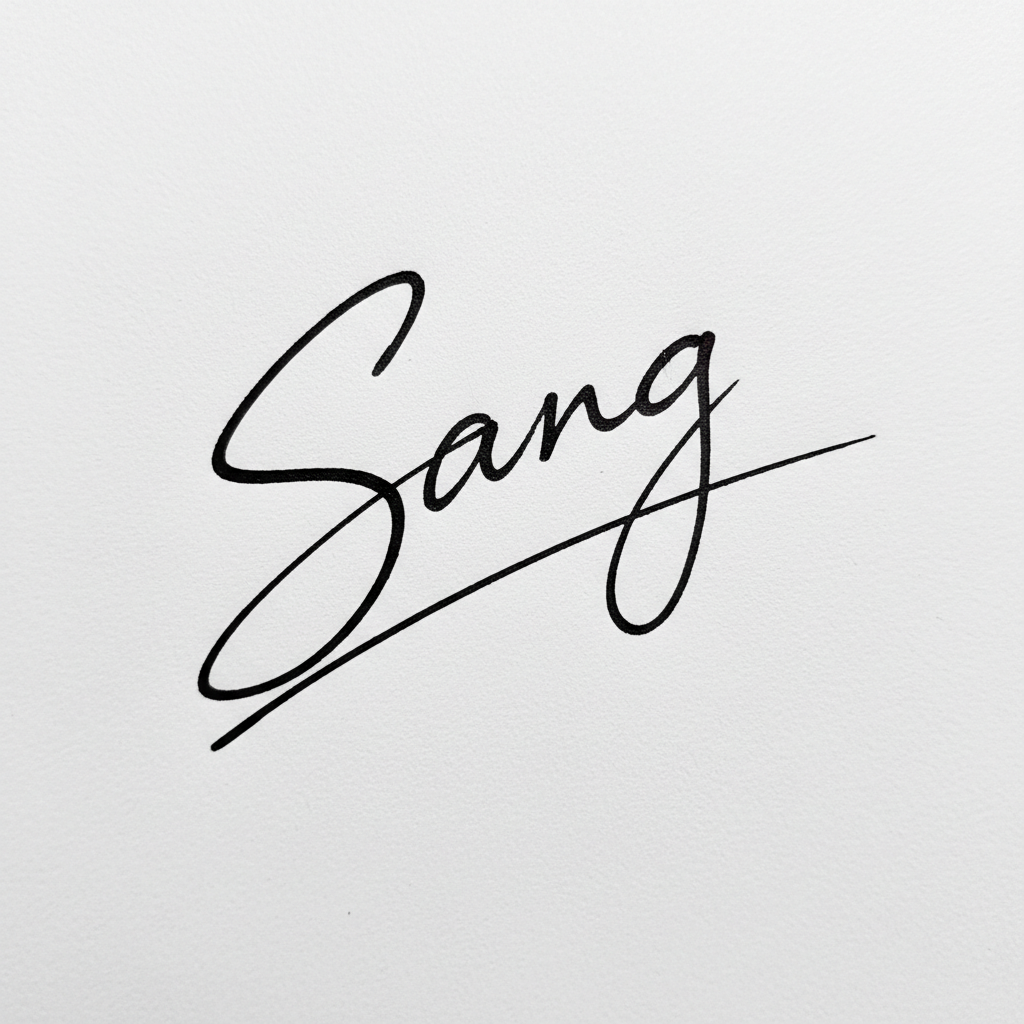 Chữ Ký Mẫu Tên Sang: Nâng Tầm Đẳng Cấp và Vận Mệnh Mẫu chữ ký tên Sang số 5