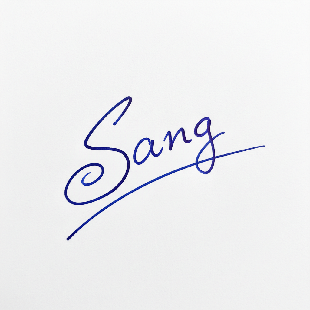 Chữ Ký Mẫu Tên Sang: Nâng Tầm Đẳng Cấp và Vận Mệnh Mẫu chữ ký tên Sang số 6