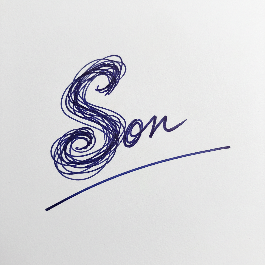 Mẫu chữ ký tên Sơn số 1