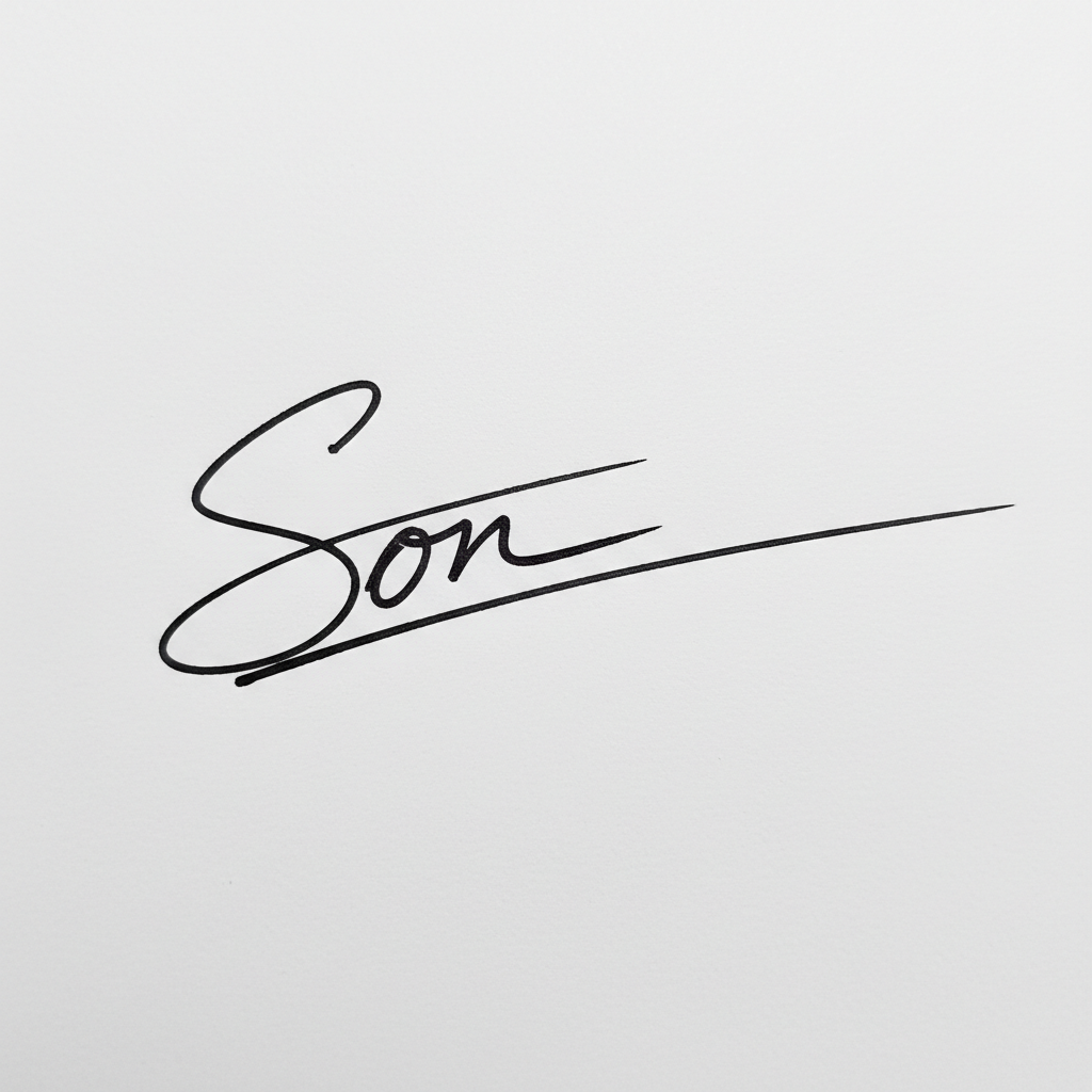 Mẫu chữ ký tên Sơn số 10