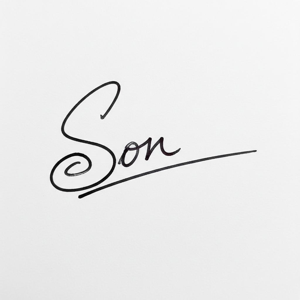 Mẫu chữ ký tên Sơn số 2