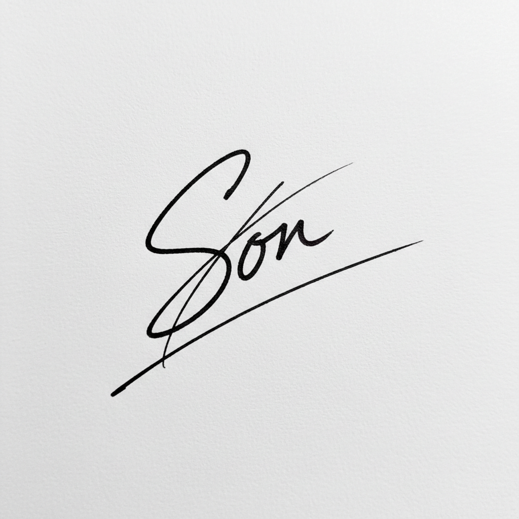 Mẫu chữ ký tên Sơn số 5