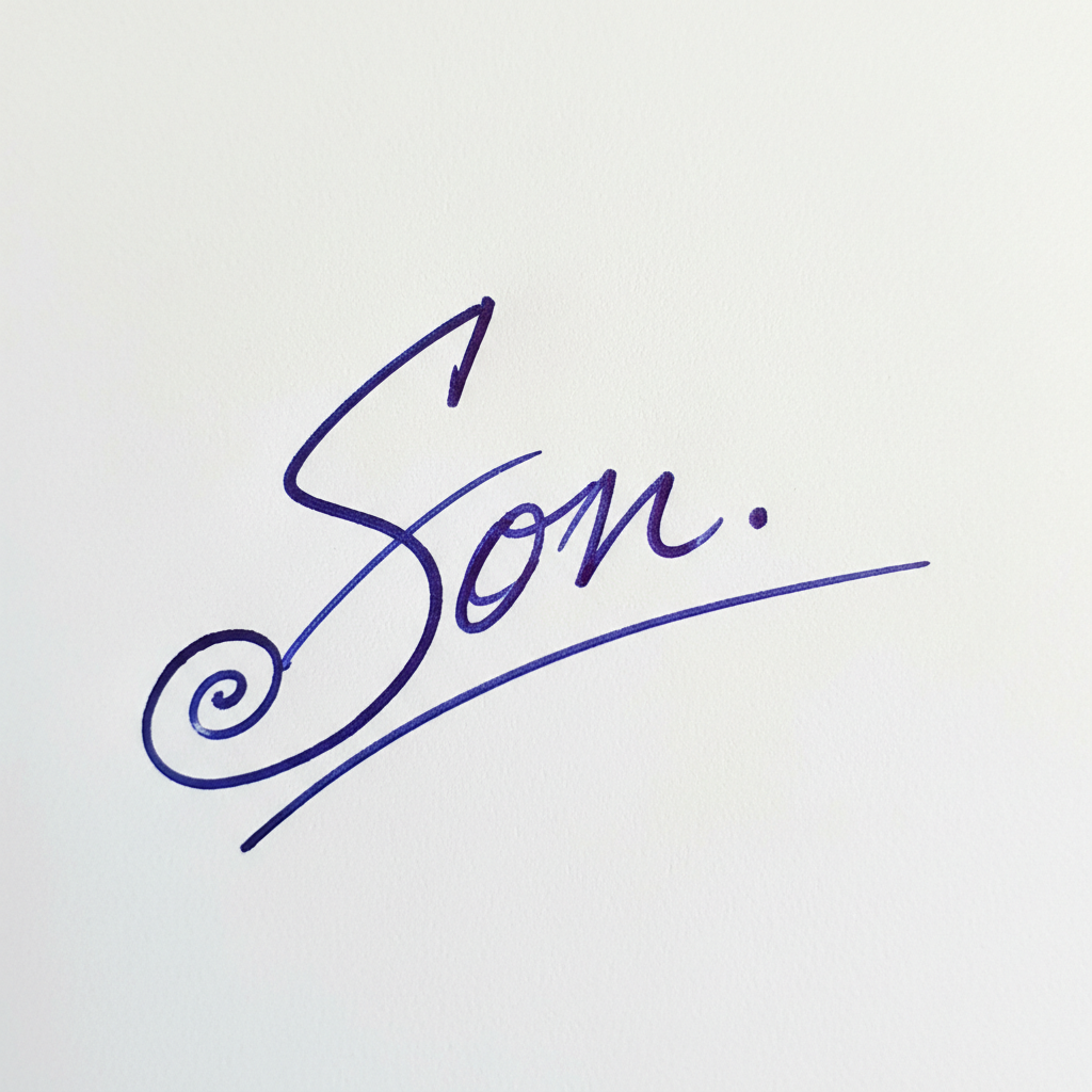 Mẫu chữ ký tên Sơn số 6