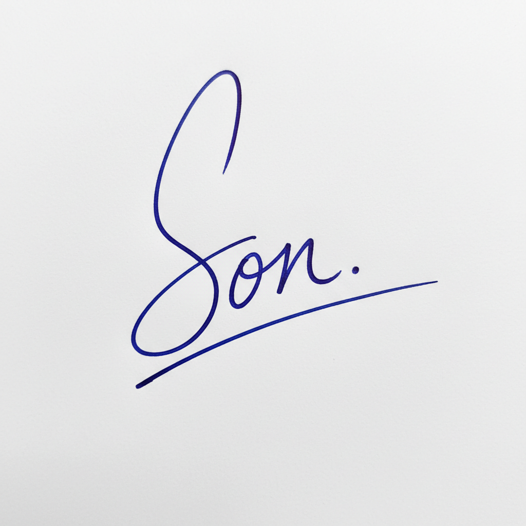 Mẫu chữ ký tên Sơn số 8